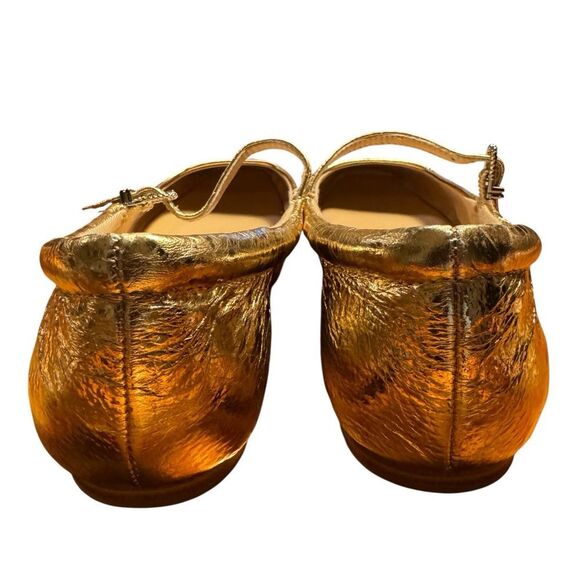 Dolce Vita Reyes Mary Jane Flats - Gold Metallic Distressed Size 7.5 - Picture 5 of 7